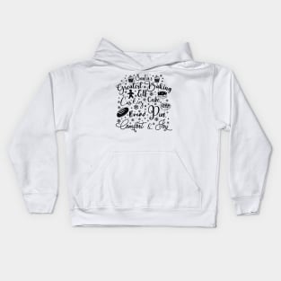 Santa's Greatest Baking Elf in Dark Font Kids Hoodie